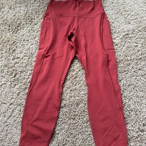 lululemon athletica High-Rise Leggings in Brick Red size 10